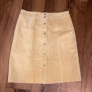 co & eddy women’s Tan Button-Front Suede Skirt size 12